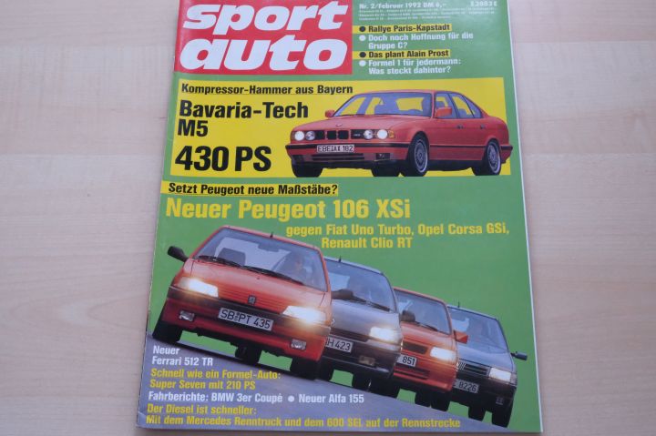 Deckblatt Sport Auto (02/1992)